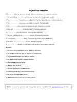 Adjectives exercise (1)