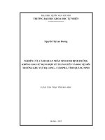 Nghiên cứu cảnh quan nhân sinh cho định hướng không gian sử dụng hợp lý tài nguyên và bảo vệ môi trường khu vực Hạ Long-Cẩm Phả, tỉnh Quảng Ninh