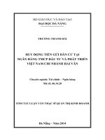 Huy động tiền gửi dân cư tại ngân hàng TMCP đầu tư và phát triển Việt Nam - chi nhánh Hải Vân