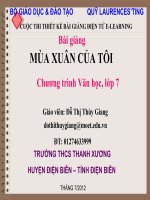 Slide văn 7 MÙA XUÂN CỦA TÔI _Thùy Giang