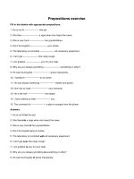 Prepositions exercise (2)