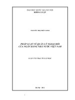 Pháp luật về quản lý ngoại hối của ngân hàng nhà nước Việt Nam