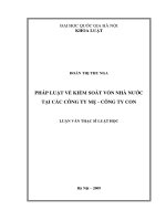 Pháp luật về kiểm soát vốn nhà nước tại các công ty mẹ - công ty con