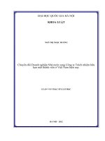 Chuyển đổi doanh nghiệp Nhà nước sang Công ty Trách nhiệm hữu hạn một thành viên ở Việt Nam hiện nay