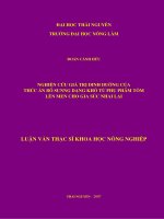 Nghiên cứu gíá trị dinh dưỡng của thức ăn bổ sung dạng khô từ phụ phẩm tôm lên men cho gia súc nhai lại