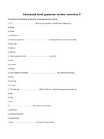 Advanced level grammar review exercise 2