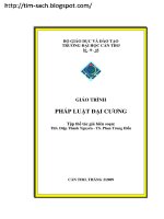 Giáo trình pháp luật đại cương - ĐH Cần thơ