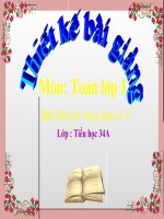 Bài giảng Phép trừ trong phạm vi 4 Toán 1