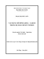 Vận dụng mô hình Arma - Garch trong dự báo chỉ số Vnidex