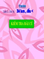 Bài giảng Dấu bé hơn Toán 1