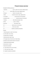 Present tenses exercise