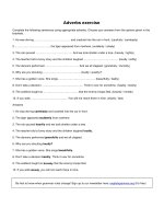 English Adverbs exercise