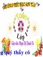 Bài giảng Phép trừ trong phạm vi 100 không nhớ Toán 1