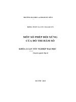 Khóa luận tốt nghiệp toán Một số phép đối xứng của đồ thị hàm số