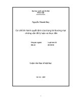Cơ chế thi hành quyết định của trọng tài thương mại - những vấn đề lý luận và thực tiễn