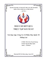 BÁO CÁO THỰC TẬP TỐT NGHIỆP SẢN XUẤT NGÀNH MAY TẠI CÔNG TY CỔ PHẦN MAY QUỐC TẾ THẮNG LỢI