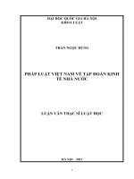 Pháp luật Việt Nam về tập đoàn kinh tế nhà nước Luận văn ThS. Luật