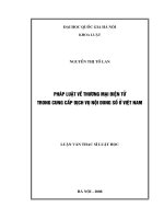 Pháp luật về thương mại điện tử trong cung cấp dịch vụ nội dung số ở Việt Nam