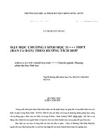 Khóa luận tốt nghiệp Dạy học chương I Sinh học 11 THPT (Ban cơ bản) theo hướng tích hợp