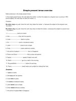 Simple present tense exercise