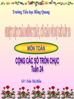 Bài giảng các số tròn chục Toán 1
