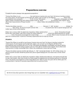 Prepositions exercise