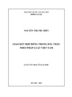 Giao kết Hợp đồng trong đấu thầu theo Pháp luật Việt Nam