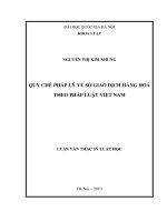 Quy chế pháp lý về sở giao dịch hàng hóa theo pháp luật Việt Nam