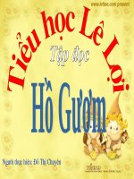 Bài giảng Môn học vần I - IA Lớp 1