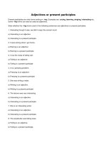 Adjectives or present participles