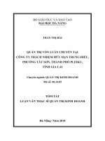 Quản trị vốn luân chuyển tại công ty TNHH trung hiếu phường tây sơn thành phố pleiku tỉnh gia lai