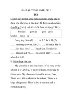 BÀI TẬP TIẾNG ANH LỚP 5