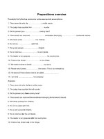 Prepositions exercise (1)