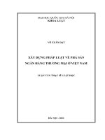 Xây dựng pháp luật về phá sản Ngân hàng Thương mại ở Việt Nam