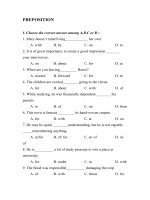 PREPOSITION AND ARTICLES- WITH KEY