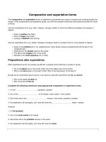 Comparative and superlative forms