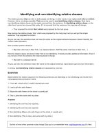 Identifying and non identifying relative clauses