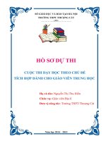 bài dự thi dạy học tích hợp liên môn ứng phó với biến đổi khí hậu và bảo vệ môi trường trong dạy học Địa lí THPT