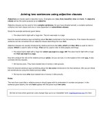 Joining two sentences using adjective clauses