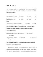 TEST OF UNIT 6 - WITH KEY