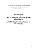 bài dự thi vận dụng kiến thức liên môn giải quyết các tình huống thực tiễn thực trạng ô nhiễm môi trường hiện nay ở nước ta