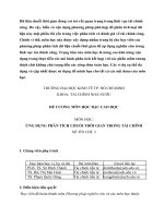 Đề cương chi tiết học phần: Ứng dụng phân tích chuỗi thời gian trong tài chính