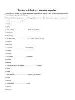 Gerund or infinitive   grammar exercise