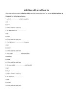 Infinitive with or without to