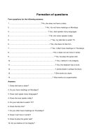 Formation of questions (1)