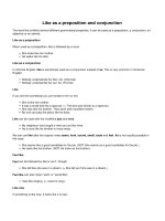 Like as a preposition and conjunction