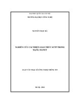 Nghiên cứu cải thiện giao thức SCTP trong mạng MANET