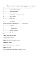 Demonstrative and interrogative pronouns exercise