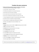 Combine the given sentences