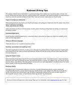 Business writing tips